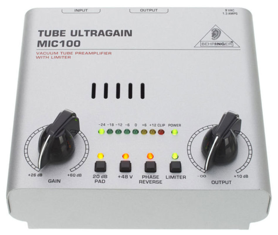 Behringer Tube Ultragain MIC100 ламповый микрофонный предусилитель
