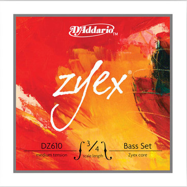 D'Addario DZ610 3/4M Zyex Bass 3/4 Medium Tension image