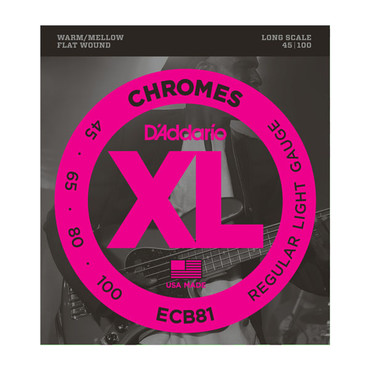 D'Addario ECB81 Chromes Bass Long Scale Light (45-100) image