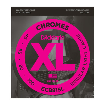D'Addario ECB81SL Chromes Bass Light Super Long Scale (45-100) image