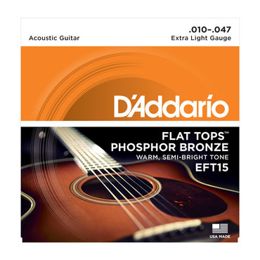 D'Addario EFT15 Flat Tops Extra Light (10-47) image