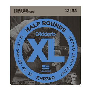 D'Addario EHR350 Half Rounds Jazz Light (12-52) image