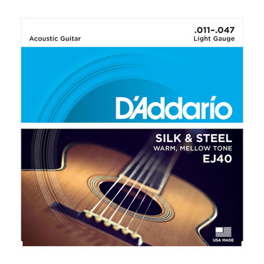 D'Addario EJ40 Silk & Steel Folk (11-47) image