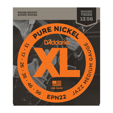 D'Addario EPN22 Pure Nickel Jazz Medium (13-55) image