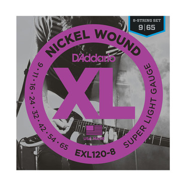 D'Addario EXL120-8 Nickel Wound 8 String Super Light (9-65) image