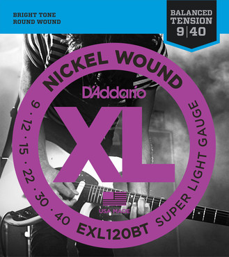 D'Addario EXL120BT Nickel Wound Super Light Gauge Balanced Tension (9-42) image