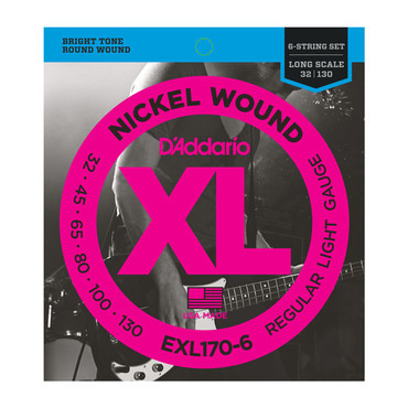 D'Addario EXL170-6 Nickel Wound Bass 6 String Light Long Scale (32-130) image