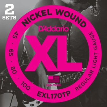 D'Addario EXL170TP Light Long Scale (45-100) 2 Pack image
