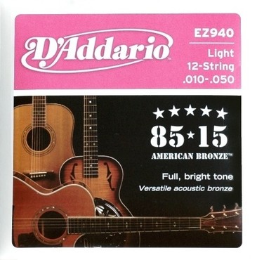 D'Addario EZ940 Bronze 85/15 12-String Light (10-50) image