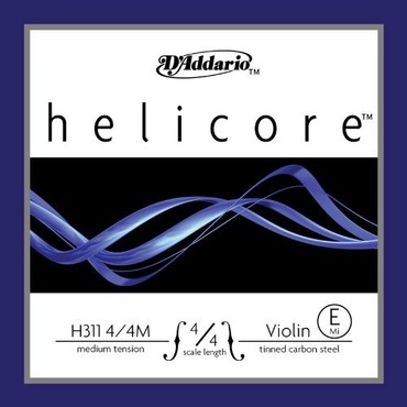 D'Addario H311 4/4M Helicore Medium Plain Steel E image
