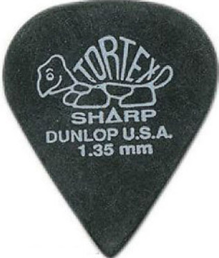 Dunlop 412R135 Tortex Sharp Black 72 Pack image