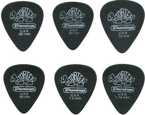 Dunlop 4880 Tortex Pitch Black Pick Cabinet image