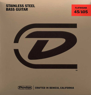 Dunlop DBFS45105 Flatwound Stainless Steel Long Scale (45-105) 0