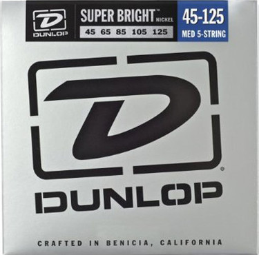 Dunlop DBSBN45125 Super Bright Nickel Wound Medium 5 String (45-125) image