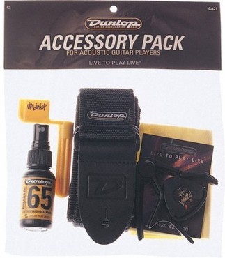 Dunlop GA21 Acoustic Guitar Accessory Pack With Strap 0
