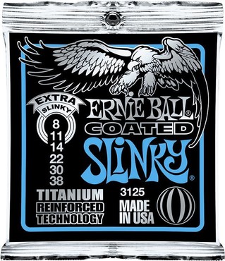 Ernie Ball 3125 Coated Titanium Extra Slinky (8-38) image