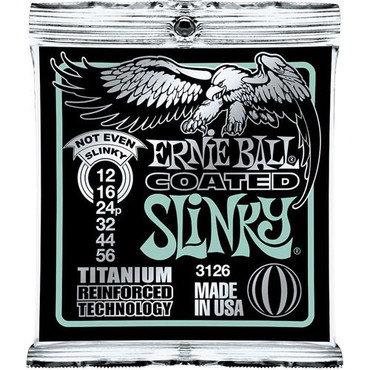 Ernie Ball 3126 Coated Titanium Not Even Slinky (12-56) image