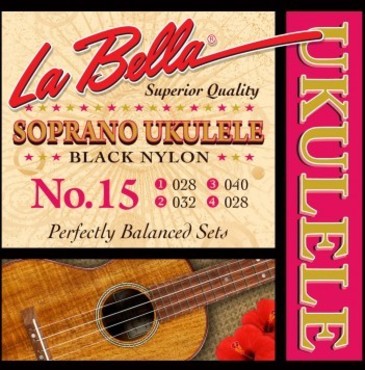 La Bella Soprano Ukulele Black Nylon 15 image