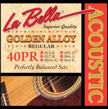 La Bella Acoustic Golden Alloy Regular 40PR (13-54) image