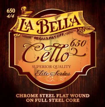 La Bella Cello Chrome Steel Flat Wound 650 image