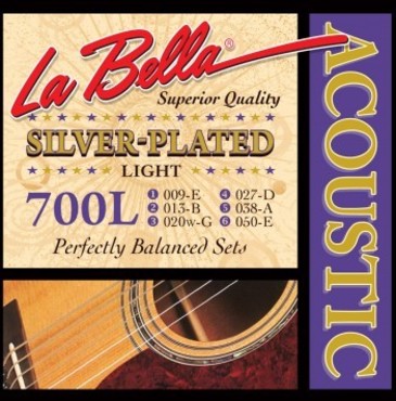 La Bella Acoustic Silver-Plated Light 700L (9-50) image