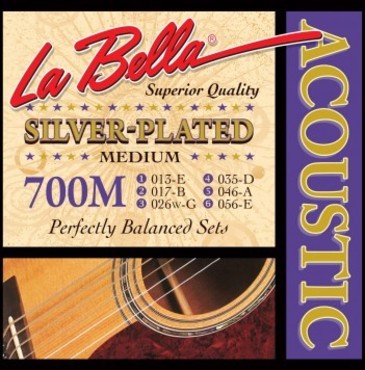 La Bella Acoustic Silver-Plated Medium 700M (13-56) image