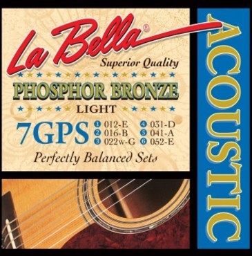 La Bella Phosphor Bronze Light 7GPS (12-52) image