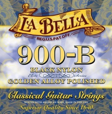La Bella Black Gold Nylon Polished Golden Alloy 900B image