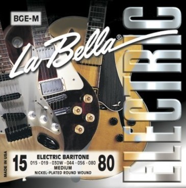La Bella Electrics Nickel Plated Round Wound Baritone Medium BGE-M (15-80) image