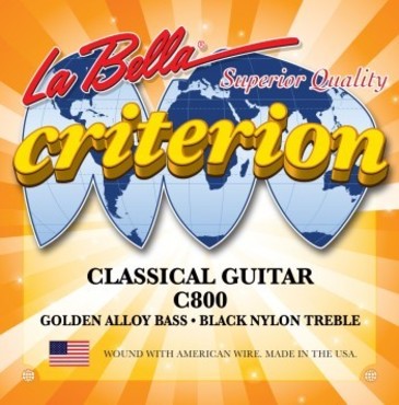 La Bella Criterion Classical Guitar Black Nylon C800 image