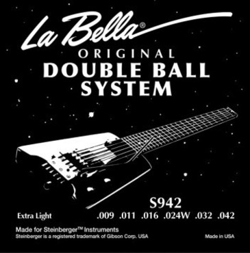 La Bella Double Ball Electric Guitar Extra Light S942 (9-42) image