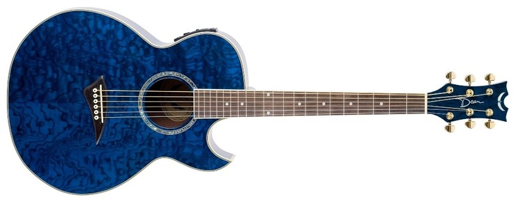Dean Performer Florentine Quilt Ash TBL Trans Blue image