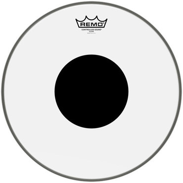 Remo Controlled Sound Clear Top Black Dot CS-0316-10 image