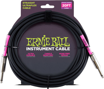 Ernie Ball 6046 Black Straight Straight ernie-ball-P06046
