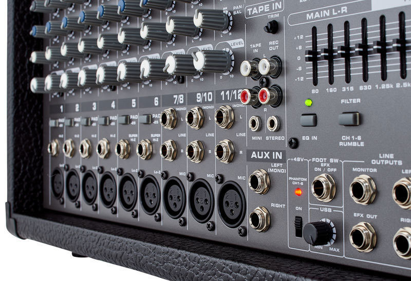 Phonic Powerpod 1062 R микшер с усилителем мощности, 9 XLR, 3