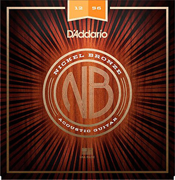 D'Addario NB1256 Nickel Bronze Light Top Med Bottom (12-56) 0