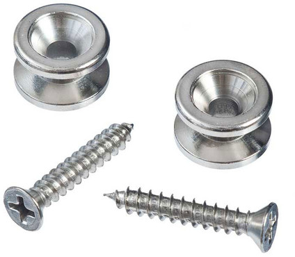 Planet Waves PWEP202 Solid Brass End Pins Chrome 0
