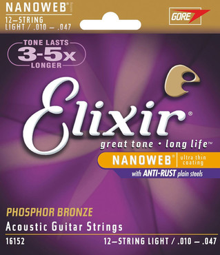 Elixir Nanoweb Phosphor Bronze 16152 Light (10-47) 0