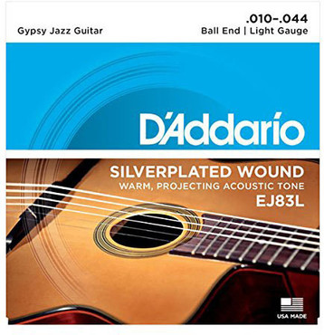 D'Addario EJ83L Gypsy Jazz Ball End Light (10-44) 0