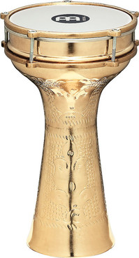 Meinl HE-215 Copper Darbuka Brass-Plated Hand-Hammered 0