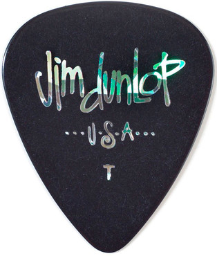 Dunlop 483P03TH Classic Celluloid Black Thin 12 Pack 0