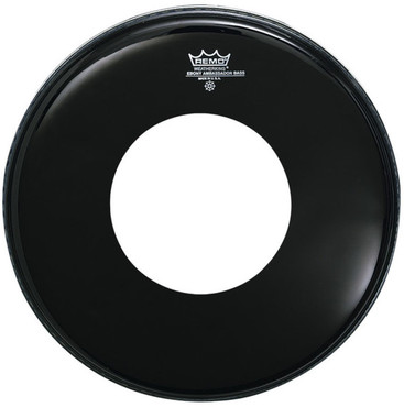 Remo Ambassador Ebony Center Hole ES-1020-CH 0