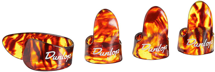 Dunlop 9020TP Fingerpicks Shell Large 4 Pack 0