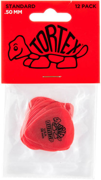 Dunlop 418P050 Tortex Standard Red 12 Pack 0