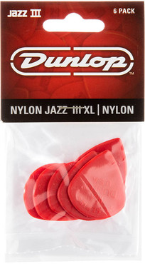 Dunlop 47PXLN Nylon Jazz III XL Red 6 Pack 0