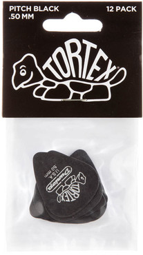 Dunlop 488P050 Tortex Pitch Black Standard 12 Pack 0