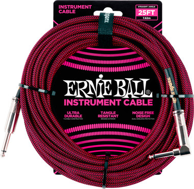 Ernie Ball 6062 Black Red Straight Angle 0