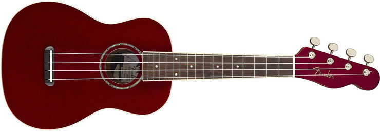 Fender Zuma Concert Ukulele Candy Apple Red 0