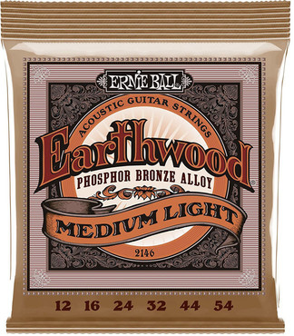 Ernie Ball 2146 Earthwood Phosphor Bronze Medium Light (12-54) 0