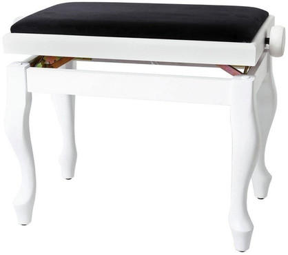 Gewa 130340 Piano Bench Deluxe Classic White Matt 0